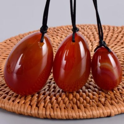 KAKAYE Natural Jade Balls Massager for Body Kegel Balls Women Sets Yoni Egg Boules De Geisha Percussion Massager(Carnelian)