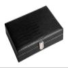 Cigar Humidor Moisturizing Crocodile Leather Cow Leather Lined with Cedar Wood Sticks Decorative Box view 1