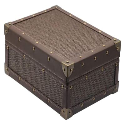 Cigar Humidor Handcrafted Humidor, Handmade, Desktop Cigar Storage, with Hygrometer Humidifier, for Men, for 50 Cigars, Ebony Finish