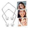 FOMIYES 2pcs Maker Trainer for Cheeks Facial Exerciser Tool for Natural White Titanium Alloy Effortless Creation for Ages view 4