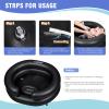 Portable Inflatable Hair Washing Basin for Bedridden - Wash Hair in Bed with Inflatable Shampoo Bowl.For Elderly,Disabled,Injured,Ideal Inflatable Sink for Locs Detox (Black, 18in Inner) view 3