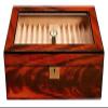 Cigar Humidor Travel Cigar Humidor Box Cigars with Humidifier Hygrometer Cedar Wood Cigar Case Glass Humidors Decorative Box view 1