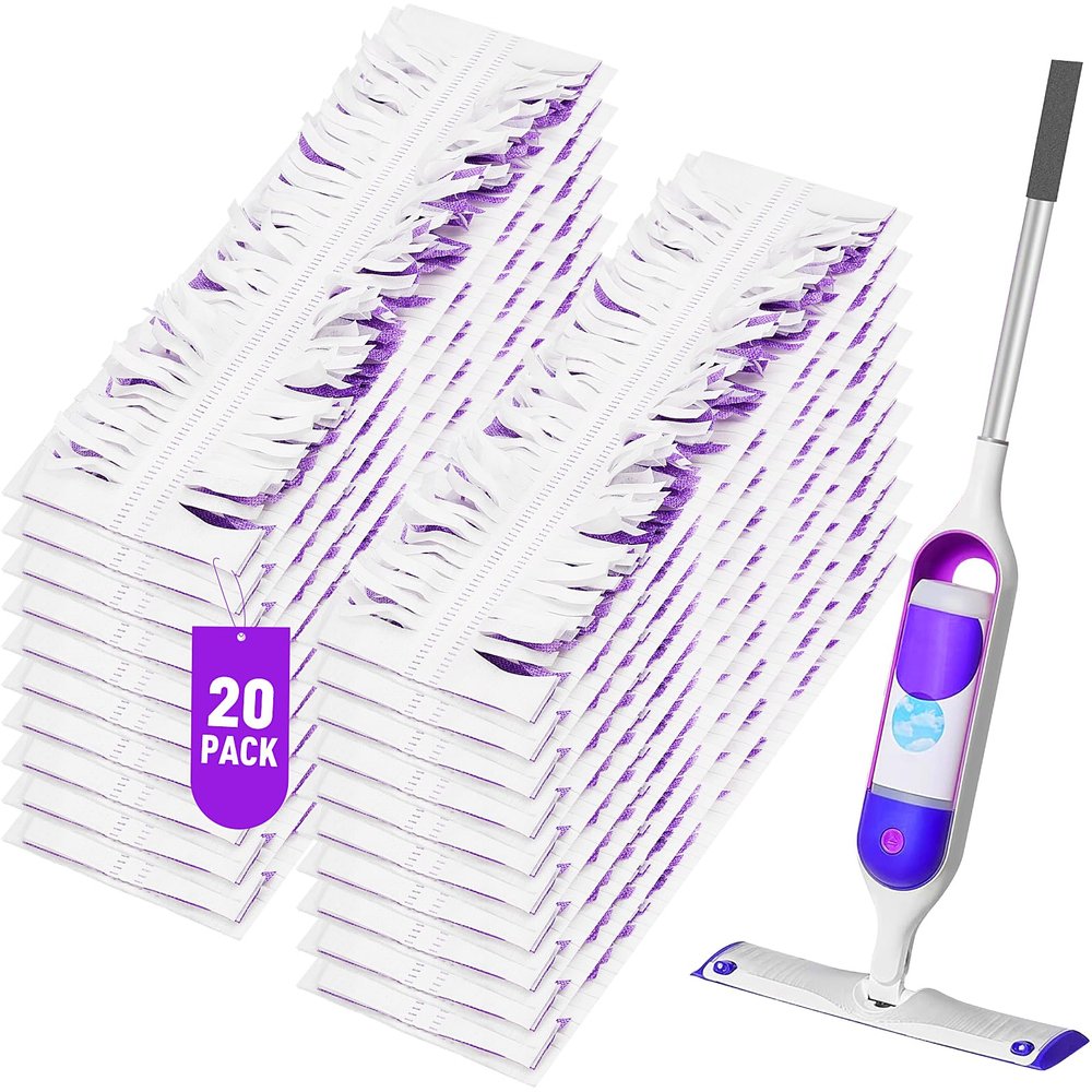 20 Pack Swiffer Power Mop Pads  Disposable Refill Wet Mop Pads for Swiffer Power Mop, Quick and Effective Cleaning for Hardwood, Tile, and Laminate Floors, Compatible with Swiffer WetJet