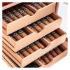 Cigar Humidor Glossy Cigar Humidor Box Cedar Wood Cigar Case Humidifier Hygrometer Humidors for Cigars Decorative Box view 4
