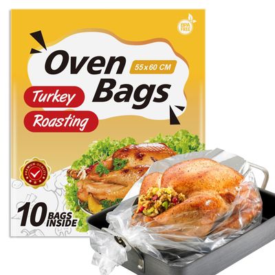 10Large Oven Bags Turkey Size,Cooking Roasting Bags Large Size(2224Inch) Meat Roasting Safe for Turkey Meat Fish and Vegetables (10)