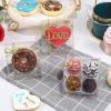 3.3X3.3X1.5inch 50PCS Clear Cookie Boxes Packaging, Perfect for Displaying Small Items-Jewelry, Crafts, Treats ,Oreos ,Soap,Macaron,Chocolate Truffle, Donut, Mini Bakery, Brownie More Wedding Favors view 4
