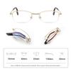 1 Pack Folding Reading glasses Half Frame Metal view 2