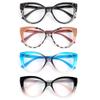 eyeezi 4PC Cat Eye Reading Glasses for Women,Blue Light Flexible Spring Hinges.Anti-glare Readers Fashion Reading Glasses for Women 1.25 view 1