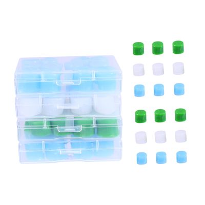 Beaupretty 24pairs Comfortable Swimming Earplugs Reusable Noise Blocking Earbuds for Water Sports Snorkeling and Bathing Silicone Earplugs Sky Blue White Green