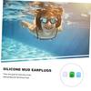 Beaupretty 24pairs Comfortable Swimming Earplugs Reusable Noise Blocking Earbuds for Water Sports Snorkeling and Bathing Silicone Earplugs Sky Blue White Green view 2