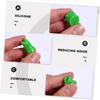 Beaupretty 24pairs Comfortable Swimming Earplugs Reusable Noise Blocking Earbuds for Water Sports Snorkeling and Bathing Silicone Earplugs Sky Blue White Green view 3
