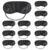 Coufce 12 PCS Satin Games Sleep Mask Eye Mask Sleep Blindfold Men & Women Night Eyeshade Travel Nap Team Building Games(Black) view 1