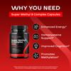 Methylated B Complex Vitamin Supplement - Bioactive Methyl B Complex with 5-MTHF Methyl Folate & B12 Methylcobalamin for Brain Heart Energy & Homocysteine Support - Super Vitamin B Complex - 60 Caps view 4