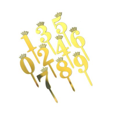 Hohopeti 10pcs Number Cake Toppers Creative Acrylic Cupcake Inserts for Birthday Party Decorations Birthday Cake Picks for Special Celebrations