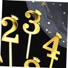 Hohopeti 10pcs Number Cake Toppers Creative Acrylic Cupcake Inserts for Birthday Party Decorations Birthday Cake Picks for Special Celebrations view 2