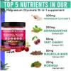 Adndale 90ct 15-in-1 Magnesium Glycinate Gummies 400 mg/serv- with Magnesium Malate, Ashwagandha, Tart Cherry, Magnolia Bark, Lemon Balm, Passionflower, Chamomile, L-Theanine, Zinc, Vitamin K2 & D3 view 2