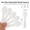 AMEILOZ 50PCS 3" Mini Tasting Spoons Tiny Plastic Taster Spoon for Yogurt Pudding Jello Shots Ice Cream, Extra Small Sample Micro Spoons (White) view 2
