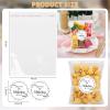 AIOMOB 100 Set Thank You for Celebrating with Us Stickers Candy Bags Minimalist Wedding Favor Stickers 4x6 Inches Self Sealing Cellophane Bags for Wedding Favor Labels Guest Welcome Bag Stuffers Bulk view 2