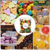 AIOMOB 100 Set Thank You for Celebrating with Us Stickers Candy Bags Minimalist Wedding Favor Stickers 4x6 Inches Self Sealing Cellophane Bags for Wedding Favor Labels Guest Welcome Bag Stuffers Bulk view 3