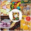 AIOMOB 100 Set Love is Sweet Stickers Candy Bags Wedding Favor Stickers 4x6 Inches Self Sealing Cellophane Bags for Wedding Favor Labels Guest Welcome Bag Stuffers Bulk view 3