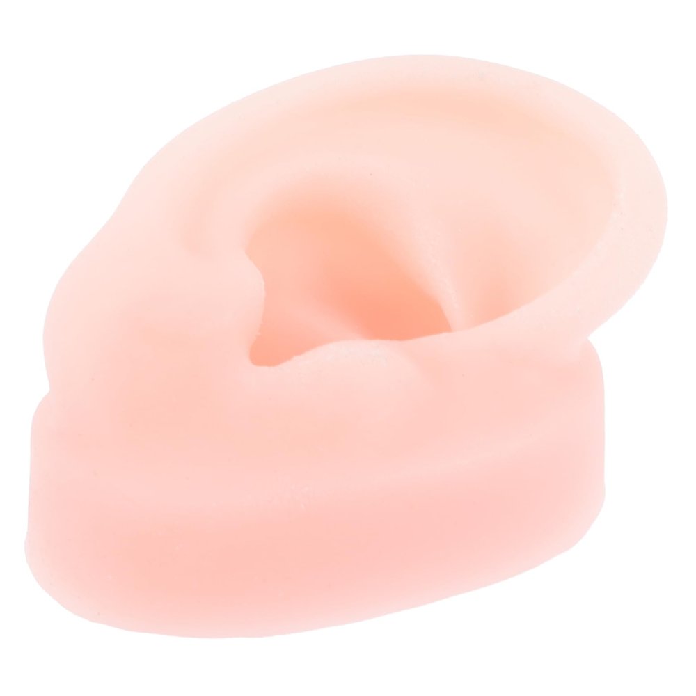 FRCOLOR Silicone Ear Model Jewelry Earring Display Ear Model Piercing Practice Tool for Jewelry Shops