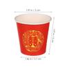 Ipetboom 100pcs Chinese Wedding Paper Cups for Hot Cold Drinks, Double Happiness Beverage Paper Cups for Chinese Wedding Party Birthday Anniversary Christmas, Red view 3