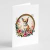 Caroline's Treasures Chihuahua and Flowers Greeting Cards and Envelopes Pack of 8 Blank Cards with Envelopes Whimsical A7 Size 5x7 Blank Greeting Cards view 1