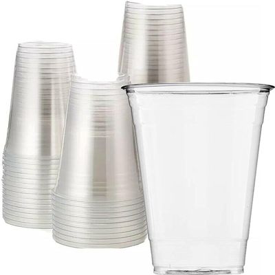 Basidi [24oz Crystal Clear PET Plastic Cups, Disposable Cold Cups (Case of 600)