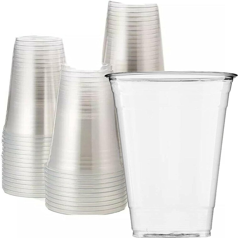 Basidi [24oz Crystal Clear PET Plastic Cups, Disposable Cold Cups (Case of 600)