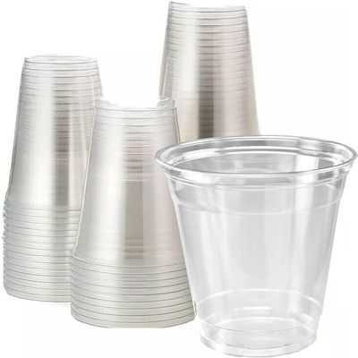 Basidi [12oz Crystal Clear PET Plastic Cups, Fit 98mm Lid, Disposable Cold Cups (Case of 1000) (12oz)