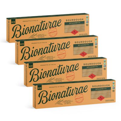 Bionaturae Sourdough Organic Spaghetti Pasta - Spaghetti Noodles Thin, Pasta Noodles, Thin Spaghetti, Pasta Spaghetti, Durum Wheat Pasta - 12 Ounce (Pack of 4)