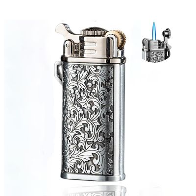 CIEUXIFSR Cool Creative Design Butane Torch Lighters Refillable Novelty Lighter for Fireplace Candle Camping BBQ (Without Gas) (08)