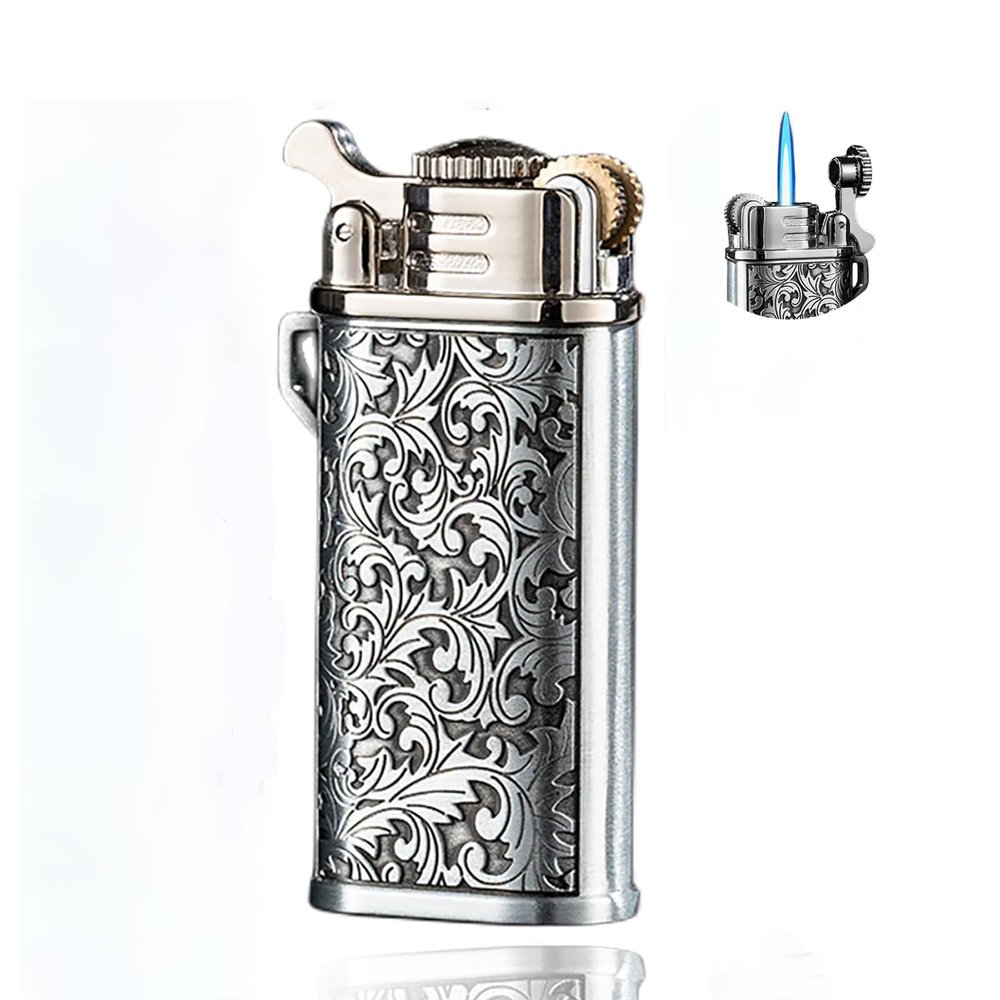 CIEUXIFSR Cool Creative Design Butane Torch Lighters Refillable Novelty Lighter for Fireplace Candle Camping BBQ (Without Gas) (08)