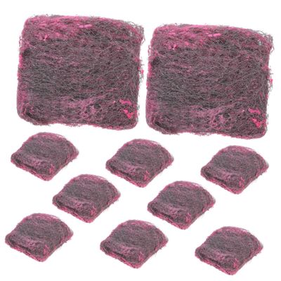Healvian 10pack Stainless Steel Sponges Heavy Duty Utensil Cleaning Scrubber for Kitchen Bathroom and More for Pots Pans and Grills Made of Steel Wool