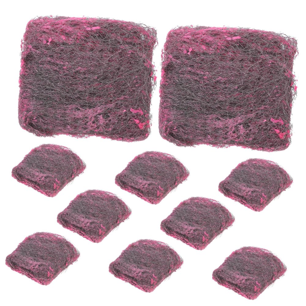 Healvian 10pack Stainless Steel Sponges Heavy Duty Utensil Cleaning Scrubber for Kitchen Bathroom and More for Pots Pans and Grills Made of Steel Wool