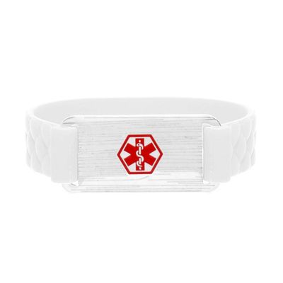 BAIYI HOPE Personalized Diabetes Medical Alert ID Bracelet, Custom Engraving Silicone & Stainless Steel Diabetic Medical Identification Bracelets Jewelry