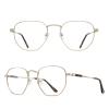 RB.Pilot Classic Square Polygon Reading Glasses for Men Women Light Blocking Computer Readers Spring Hinge Metal Frame view 2