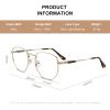 RB.Pilot Classic Square Polygon Reading Glasses for Men Women Light Blocking Computer Readers Spring Hinge Metal Frame view 4