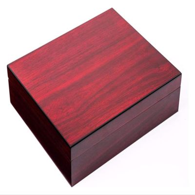 Cigar Humidor Classic Mahogany Cigar Humidor, Hygrometer Humidifier, Spanish Cedar Lined Storage Box, Can Hold 30 Cigars, Moisturizing and Constant Humidity Cedar Wood