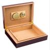 Cigar Humidor Classic Mahogany Cigar Humidor, Hygrometer Humidifier, Spanish Cedar Lined Storage Box, Can Hold 30 Cigars, Moisturizing and Constant Humidity Cedar Wood view 2