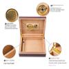 Cigar Humidor Classic Mahogany Cigar Humidor, Hygrometer Humidifier, Spanish Cedar Lined Storage Box, Can Hold 30 Cigars, Moisturizing and Constant Humidity Cedar Wood view 3