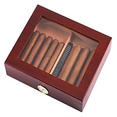 Cigar Humidor Black Red Cedar Wooden