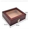 Cigar Humidor Black Red Cedar Wooden view 2