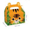 12Pcs Safari Animal Party Favor Box - Jungle Animal Gift Zoo Animal Goodie Boxes Candy Gift Paper Box for Birthday Jungle Theme Party Decorations view 3