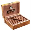 Cigar Humidor Cigar Humidor Brown Cedar Wood Wooden Lined Cigar Humidor Humidifier + Hygrometer Case Box Separated Natural Mellow Cedar Wood view 3
