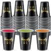 Nuogo 50 Pcs Finally 21 Birthday Party Disposable Cups 16 oz Plastic Cups 21st Birthday Party Favors Gift for Her and Him Women Men Anniversary Wedding Decorations view 1