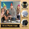 Nuogo 50 Pcs Finally 21 Birthday Party Disposable Cups 16 oz Plastic Cups 21st Birthday Party Favors Gift for Her and Him Women Men Anniversary Wedding Decorations view 3