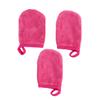 Mikinona 3pcs Facial Cleansing Mitts Makeup Powder Puff Gentle Makeup Removal Gloves for Face Thick Cleaning Pads Soft Washable view 1