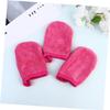 Mikinona 3pcs Facial Cleansing Mitts Makeup Powder Puff Gentle Makeup Removal Gloves for Face Thick Cleaning Pads Soft Washable view 2