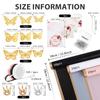 60 Sheet Flower Wrapping Paper-3 Colors Florist Bouquet Wrapping Paper for Wedding Birthday Gift, Flower Paper Wrap with 3 Rolls Ribbon,3D Butterflies, 3 Colors Crowns (Black, Rose Pink, White) view 2